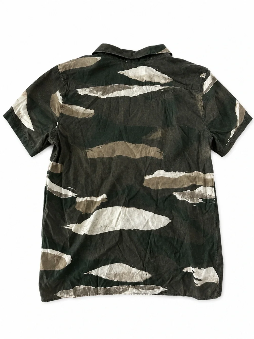 Banana Republic Abstract Print Camp Shirt Men’s Short Sleeve Button-Up